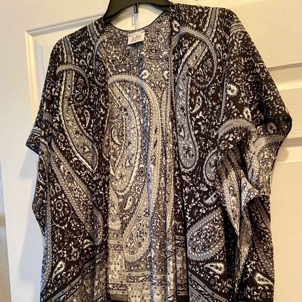 Kimono coverup with fringe